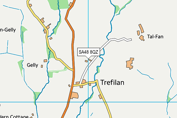 SA48 8QZ map - OS VectorMap District (Ordnance Survey)