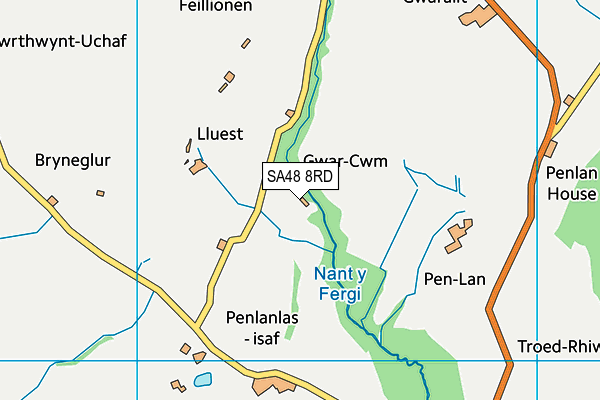 SA48 8RD map - OS VectorMap District (Ordnance Survey)