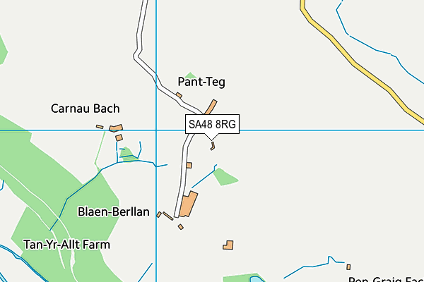 SA48 8RG map - OS VectorMap District (Ordnance Survey)