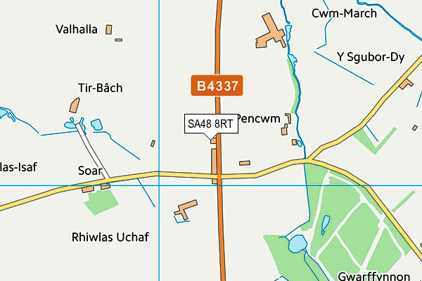 SA48 8RT map - OS VectorMap District (Ordnance Survey)