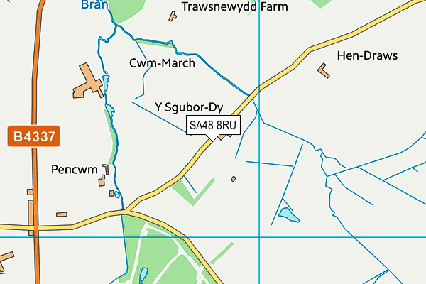 SA48 8RU map - OS VectorMap District (Ordnance Survey)