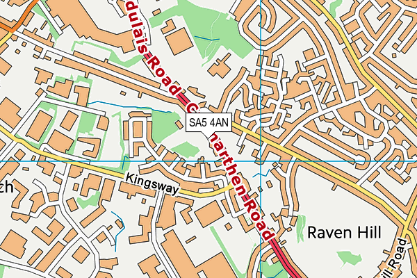 SA5 4AN map - OS VectorMap District (Ordnance Survey)