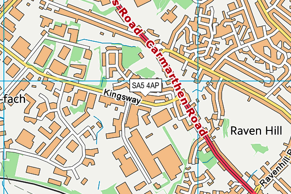 SA5 4AP map - OS VectorMap District (Ordnance Survey)