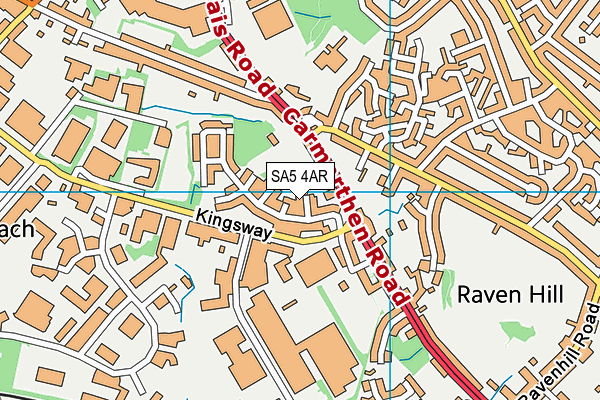 SA5 4AR map - OS VectorMap District (Ordnance Survey)