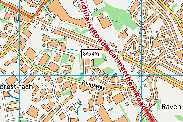 SA5 4AY map - OS VectorMap District (Ordnance Survey)