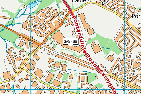 SA5 4BB map - OS VectorMap District (Ordnance Survey)