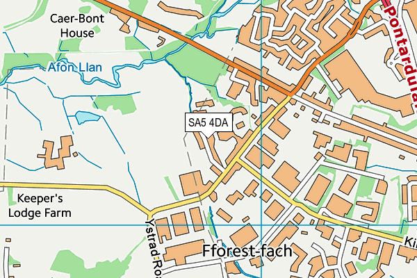 SA5 4DA map - OS VectorMap District (Ordnance Survey)