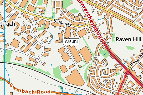 SA5 4DJ map - OS VectorMap District (Ordnance Survey)