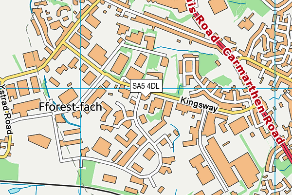 SA5 4DL map - OS VectorMap District (Ordnance Survey)