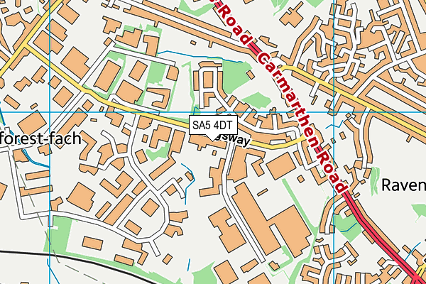 SA5 4DT map - OS VectorMap District (Ordnance Survey)