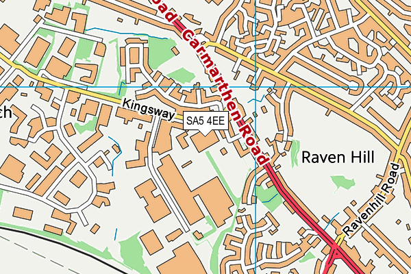 SA5 4EE map - OS VectorMap District (Ordnance Survey)