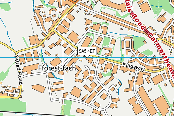 SA5 4ET map - OS VectorMap District (Ordnance Survey)