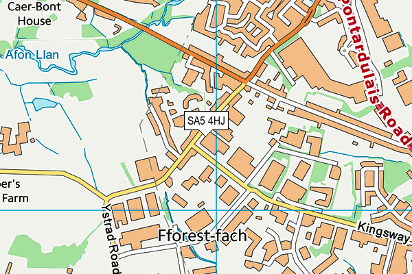 SA5 4HJ map - OS VectorMap District (Ordnance Survey)