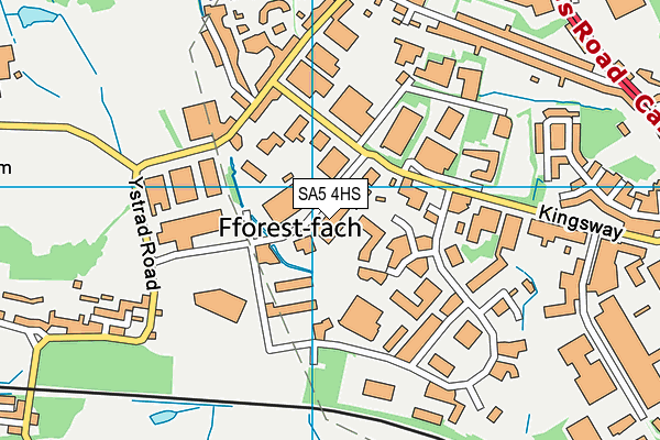 SA5 4HS map - OS VectorMap District (Ordnance Survey)