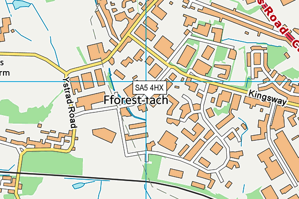 SA5 4HX map - OS VectorMap District (Ordnance Survey)