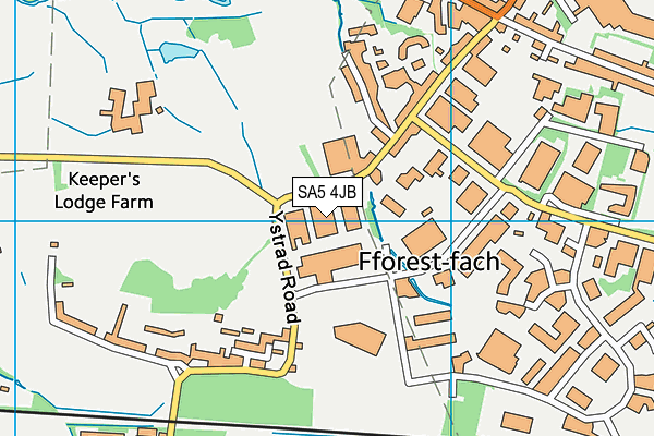 SA5 4JB map - OS VectorMap District (Ordnance Survey)