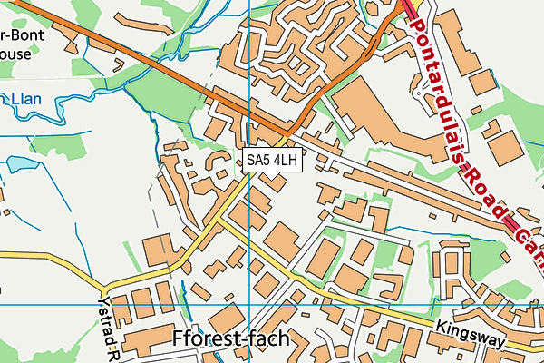 SA5 4LH map - OS VectorMap District (Ordnance Survey)