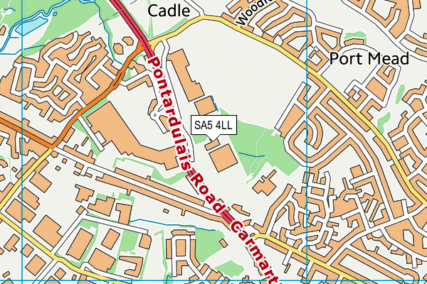 SA5 4LL map - OS VectorMap District (Ordnance Survey)