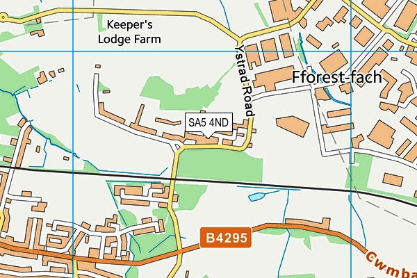 SA5 4ND map - OS VectorMap District (Ordnance Survey)