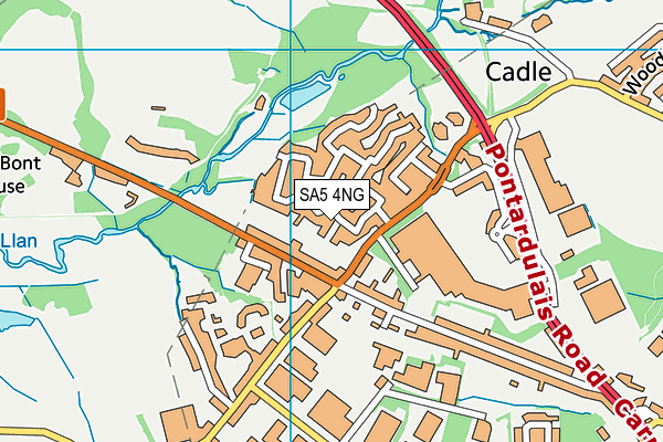 SA5 4NG map - OS VectorMap District (Ordnance Survey)