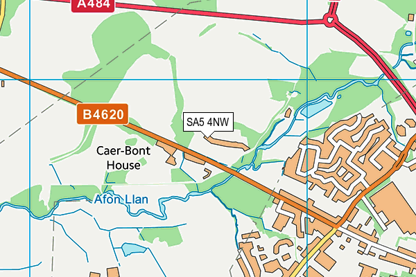 SA5 4NW map - OS VectorMap District (Ordnance Survey)