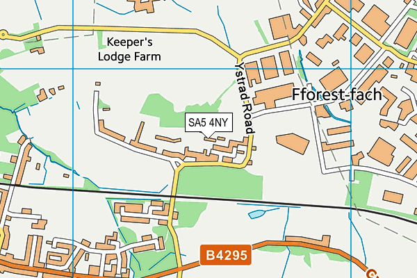 SA5 4NY map - OS VectorMap District (Ordnance Survey)