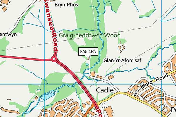 SA5 4PA map - OS VectorMap District (Ordnance Survey)