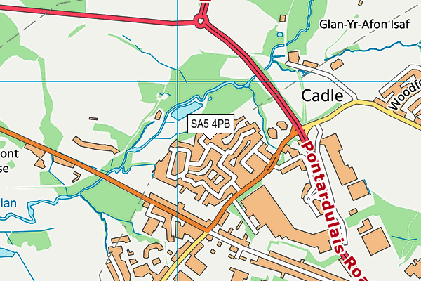 SA5 4PB map - OS VectorMap District (Ordnance Survey)