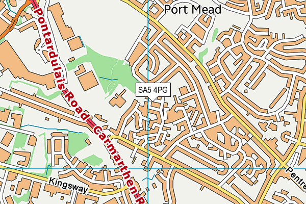 SA5 4PG map - OS VectorMap District (Ordnance Survey)