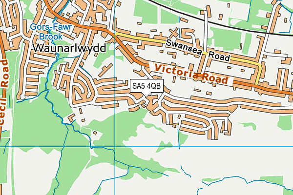 SA5 4QB map - OS VectorMap District (Ordnance Survey)