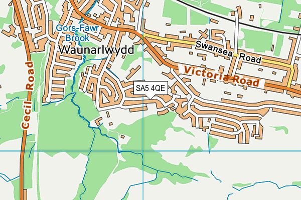 SA5 4QE map - OS VectorMap District (Ordnance Survey)