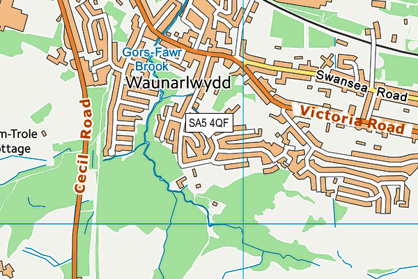 SA5 4QF map - OS VectorMap District (Ordnance Survey)