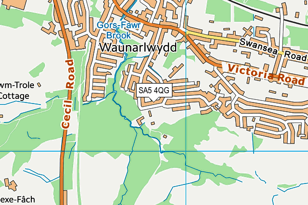 SA5 4QG map - OS VectorMap District (Ordnance Survey)