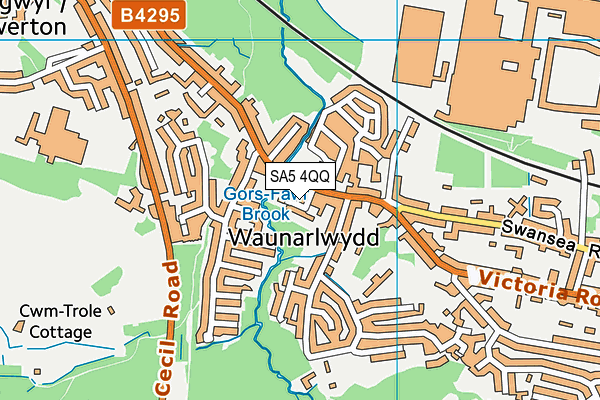 SA5 4QQ map - OS VectorMap District (Ordnance Survey)