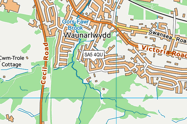 SA5 4QU map - OS VectorMap District (Ordnance Survey)