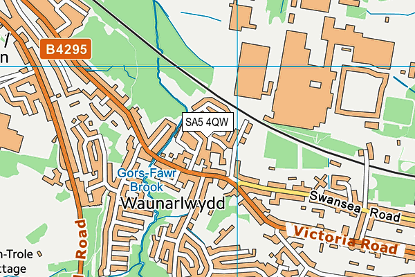 SA5 4QW map - OS VectorMap District (Ordnance Survey)