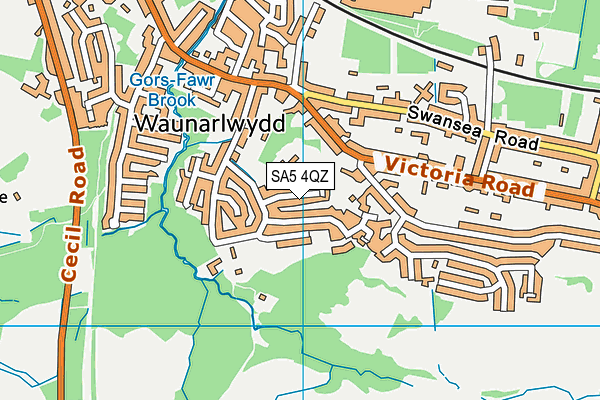 SA5 4QZ map - OS VectorMap District (Ordnance Survey)