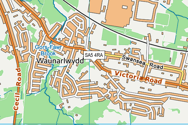 SA5 4RA map - OS VectorMap District (Ordnance Survey)