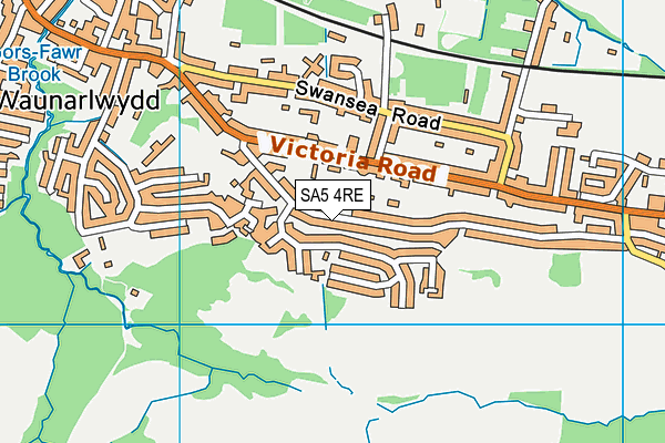 SA5 4RE map - OS VectorMap District (Ordnance Survey)