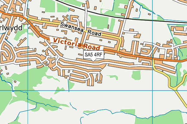 SA5 4RF map - OS VectorMap District (Ordnance Survey)