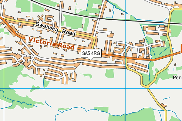 SA5 4RG map - OS VectorMap District (Ordnance Survey)