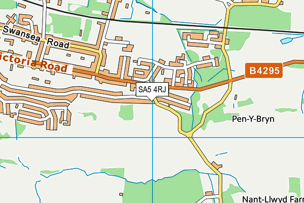 SA5 4RJ map - OS VectorMap District (Ordnance Survey)