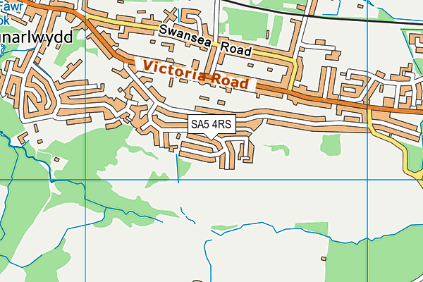SA5 4RS map - OS VectorMap District (Ordnance Survey)