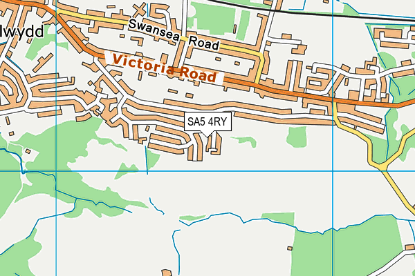 SA5 4RY map - OS VectorMap District (Ordnance Survey)