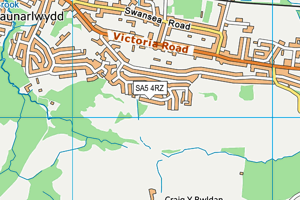 SA5 4RZ map - OS VectorMap District (Ordnance Survey)