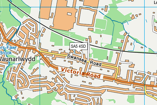 SA5 4SD map - OS VectorMap District (Ordnance Survey)