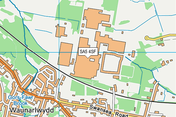 SA5 4SF map - OS VectorMap District (Ordnance Survey)