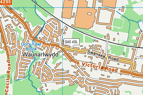 SA5 4SL map - OS VectorMap District (Ordnance Survey)