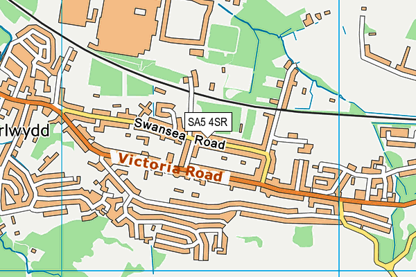 SA5 4SR map - OS VectorMap District (Ordnance Survey)