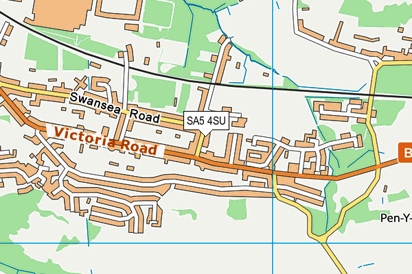 SA5 4SU map - OS VectorMap District (Ordnance Survey)
